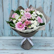 Букет цветов из:  Герберы, Альстромерии и Хризантемы в Цильне