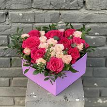 Цветочная композиция из Розы в коробке в Цильне