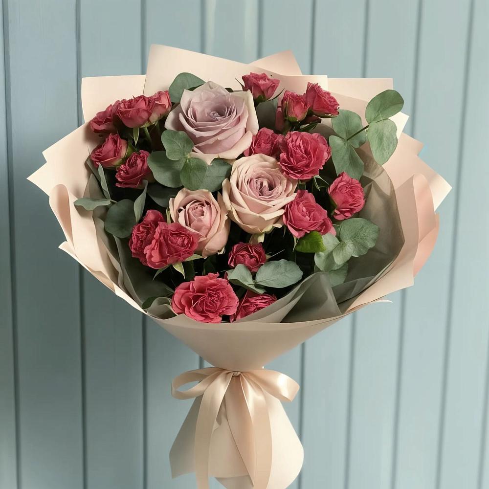 Букет цветов из: Гвоздики и Розы в Цильне