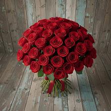 Букет 55 Красных роз Фридом #REPLACE_PRED# Цильне