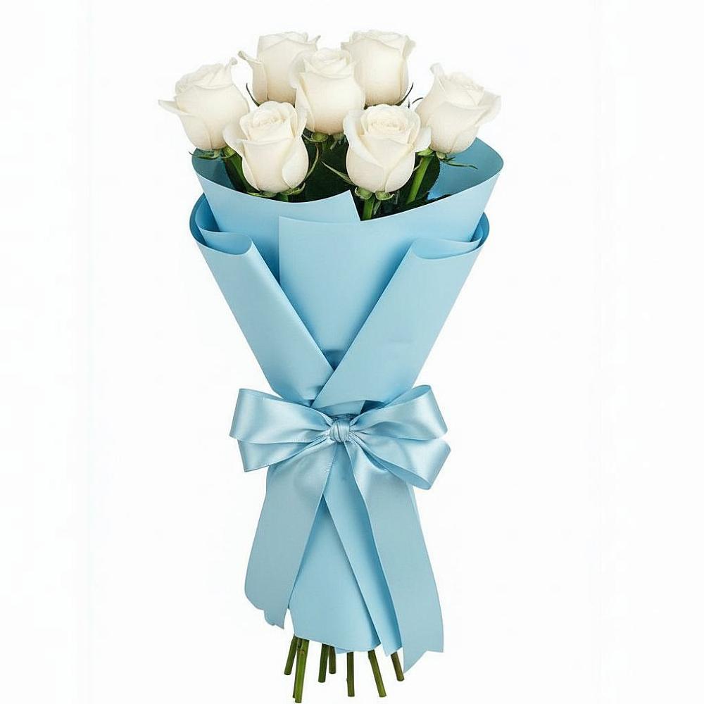 Букет 7 белых роз Проуд в Цильне
