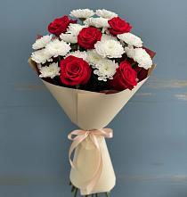 Букет цветов из:  Розы и Хризантемы в Цильне