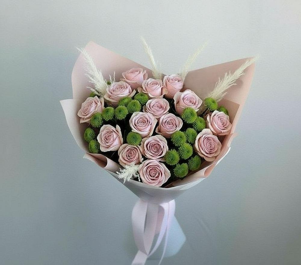 Букет цветов из: Розы и Хризантемы в Цильне