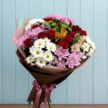 Букет цветов из:  Розы, Хризантемы и Альстромерии в Цильне