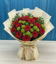 Букет цветов из:  Розы и Хризантемы в Цильне