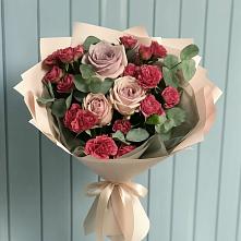 Букет цветов из:  Гвоздики и Розы в Цильне