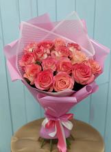Букет 15 Розовых роз Равель в Цильне